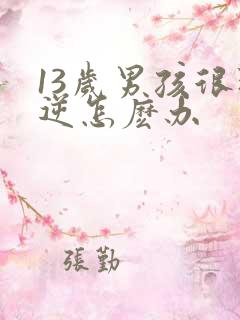 13岁男孩很叛逆怎麽办