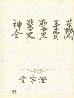 神医圣手叶皓轩全文免费阅读