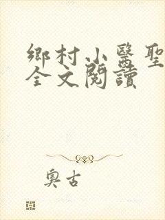 乡村小医圣免费全文阅读