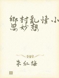 乡村乱情小说奇思妙想