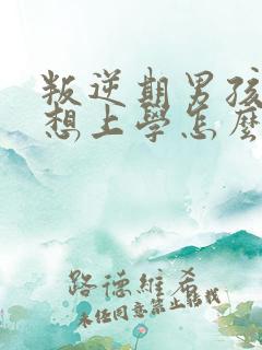 叛逆期男孩子不想上学怎么办