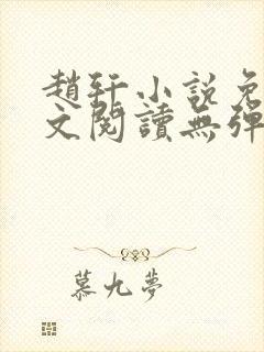 赵轩小说免费全文阅读无弹窗