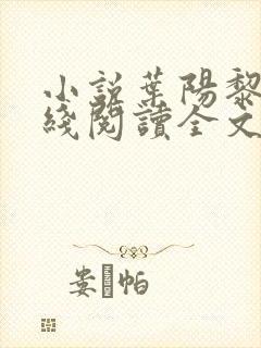 小说叶阳黎洁在线阅读全文