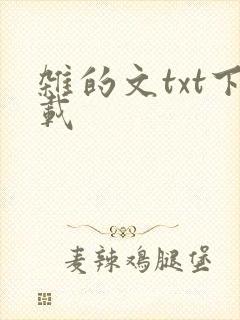 杂的文txt下载