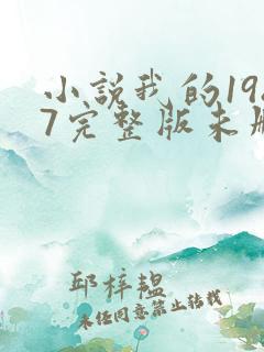 小说我的1987完整版未删减小说