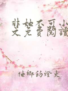 非她不可小说全文免费阅读无弹窗