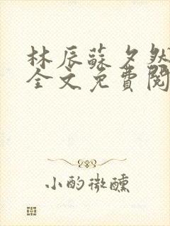 林辰苏夕然小说全文免费阅读正版