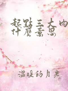 起点三大肉器是什么意思