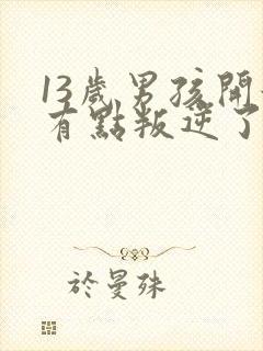 13岁男孩开始有点叛逆了该怎么办
