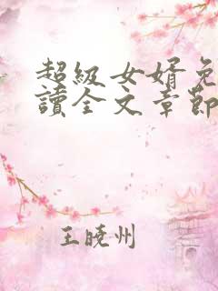 超级女婿免费阅读全文章节