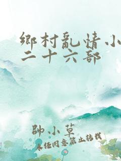 乡村乱情小说第二十六部