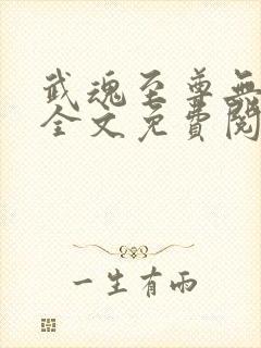 武魂至尊无弹窗全文免费阅读