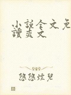 小说全文免费阅读爽文