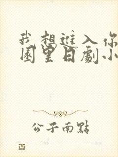 我想进入你的花园里日剧小说
