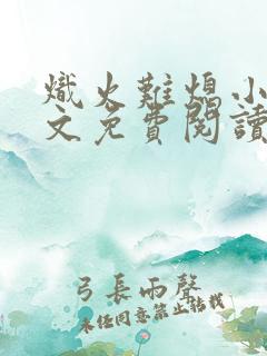 炽火难熄小说全文免费阅读无弹窗