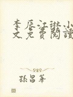 李辰江琳小说全文免费阅读