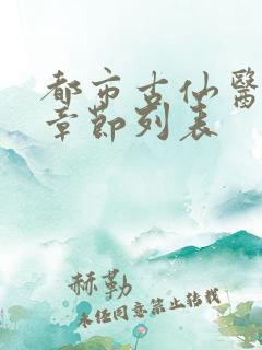 都市古仙医最新章节列表