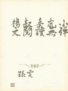 杨叔秦岚小说全文阅读无弹窗