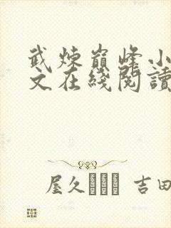 武炼巅峰小说全文在线阅读