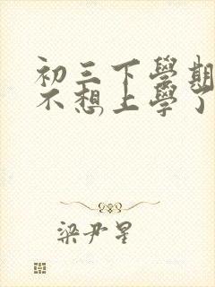 初三下学期孩子不想上学了怎么办