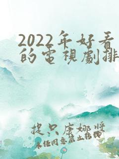 2022年好看的电视剧排行榜前十名