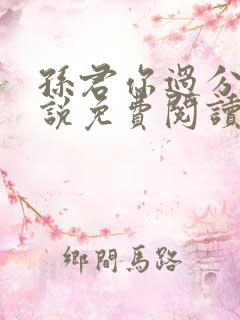 孙君你过分了小说免费阅读无弹窗