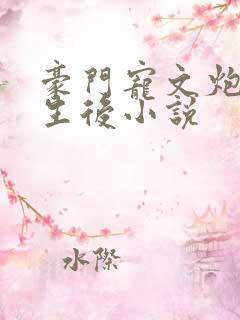 豪门宠文炮灰重生后小说