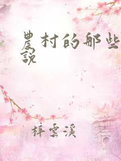农村的那些事小说