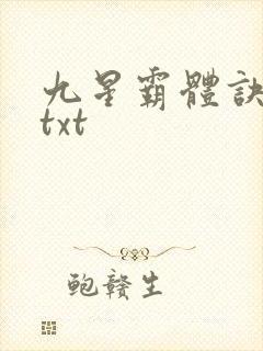 九星霸体诀小说txt