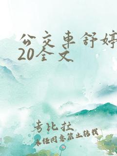 公交车舒婷1一20全文