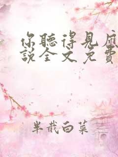 你听得见应橙小说全文免费阅读笔趣阁