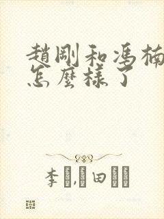 赵刚和冯楠最后怎么样了