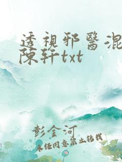 透视邪医混花都陈轩txt