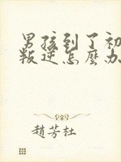 男孩到了初中很叛逆怎么办