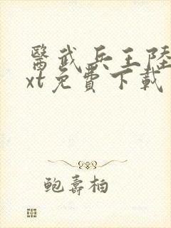 医武兵王陆轩txt免费下载