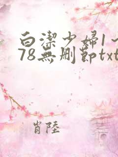 白洁少妇1～178无删节txt