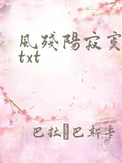 风残阳寂寞山村txt