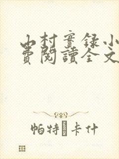 山村实录小说免费阅读全文