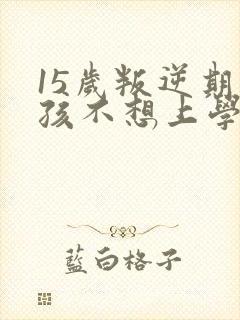 15岁叛逆期男孩不想上学