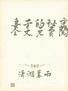 妻子的秘密往事全文免费阅读