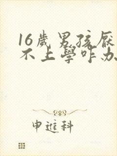 16岁男孩厌学不上学咋办