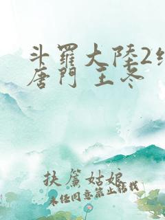 斗罗大陆2绝世唐门 王冬