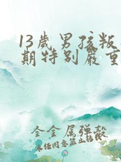 13岁男孩叛逆期特别严重怎么办