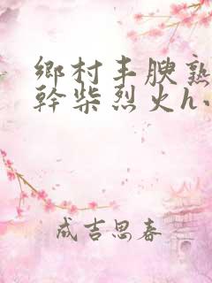 乡村丰腴熟妇的干柴烈火h小说