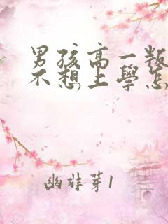 男孩高一叛逆期不想上学怎么办