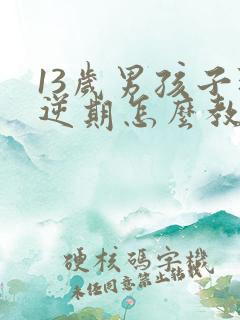 13岁男孩子叛逆期怎么教育