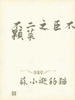 不二之臣不止是颗菜