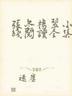 张冬杨翠小说在线阅读全集
