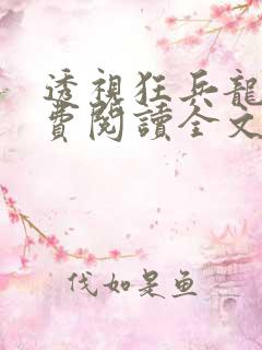 透视狂兵龙王免费阅读全文