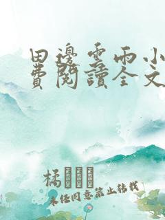 田边云雨小说免费阅读全文最新章节